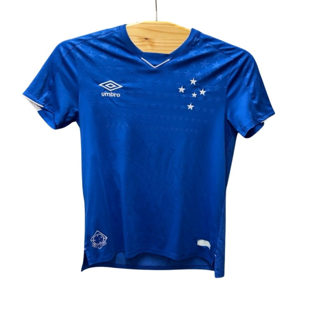 Umbro Cruzeiro Esporte Clube Soccer Jersey Blue Star Pattern Mens Large 1921